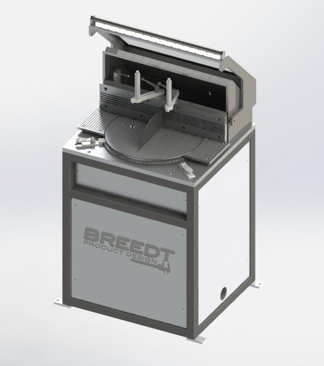 Aluminum up-feed saw
