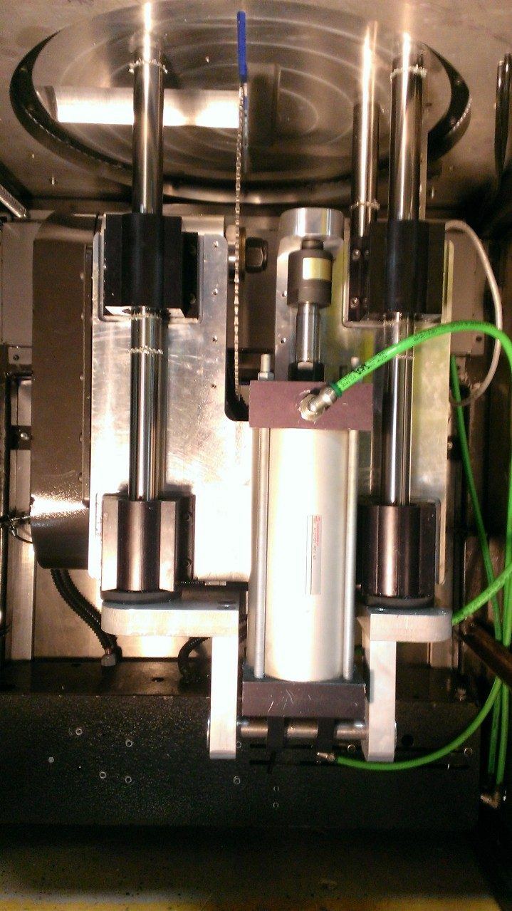 Aluminum up-feed saw