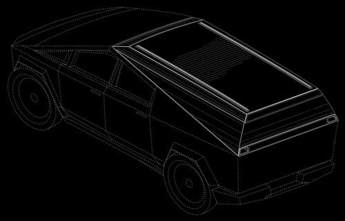 Patent drawing of the camper shell, closed