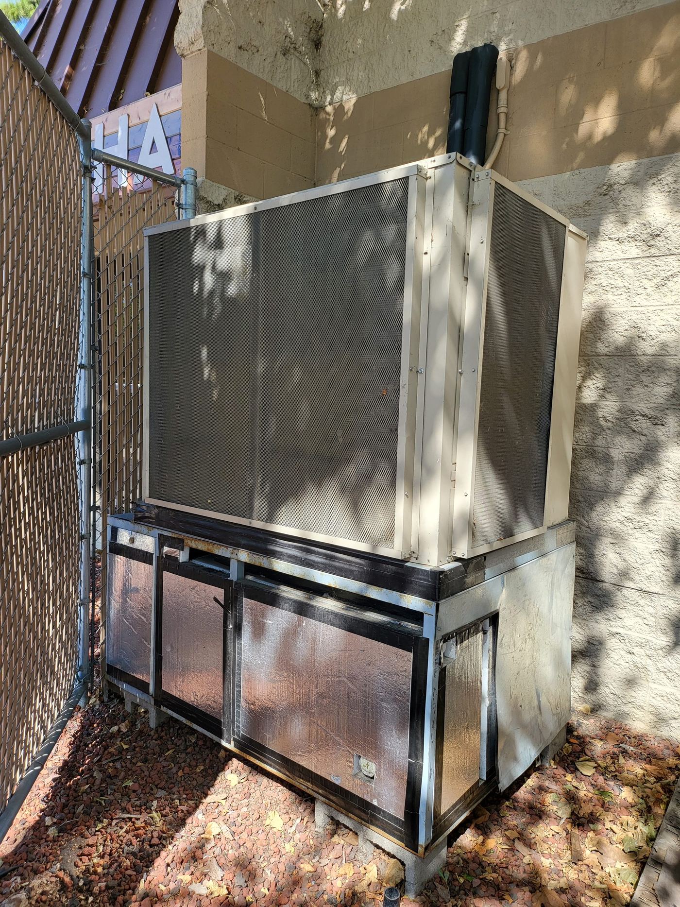 The AC unit I converted to run off the glycol chillers instead of buying a second system